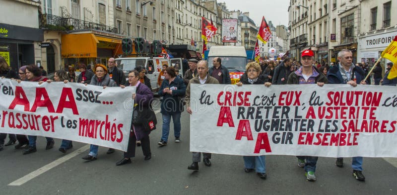 Anti-Austerity Protest, Paris