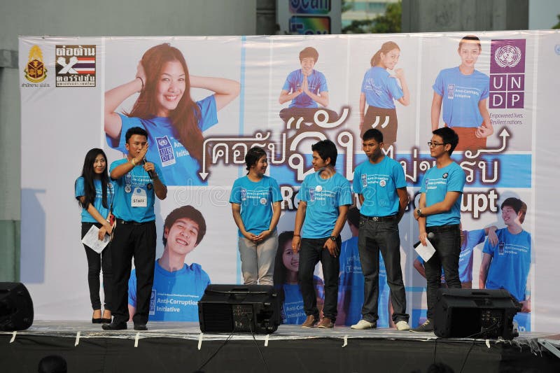 Anti-Corruption Rally in Bangkok royalty free stock photos Anti-Corruption Rally in Bangkok royalty free stock photos