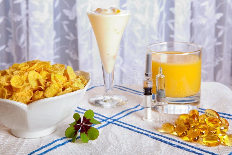 Anti swine flu breakfast 6 stock image. Image of cold 10698411