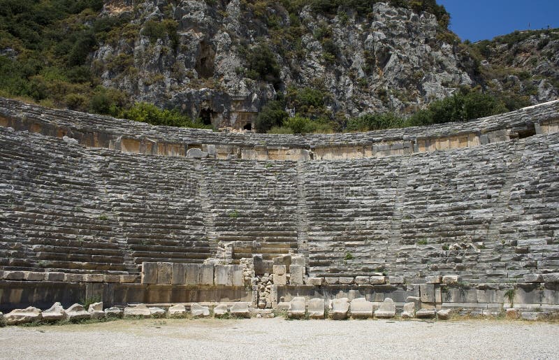 Myra is an ancient town in Lycia, where the small town of Kale (Demre) is situated today in present day Antalya Province of Turkey. Myra is an ancient town in Lycia, where the small town of Kale (Demre) is situated today in present day Antalya Province of Turkey.