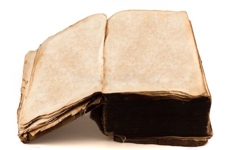 Antiek boekdeel dat met blanco pagina's wordt geopend stock afbeeldingen Antiek boekdeel dat met blanco pagina's wordt geopend stock afbeeldingen
