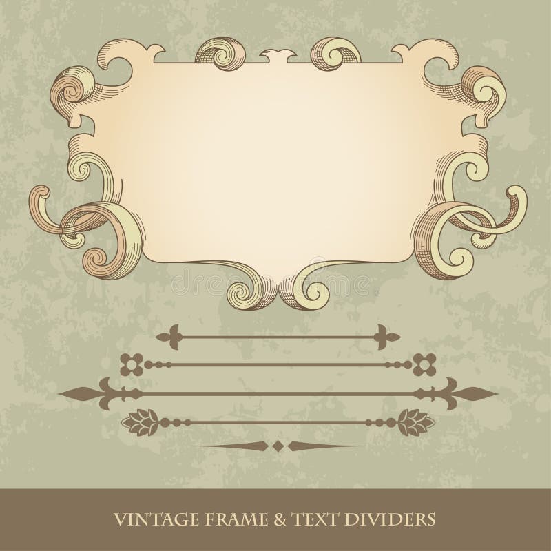 Antiek frame royalty-vrije illustratie Antiek frame royalty-vrije illustratie