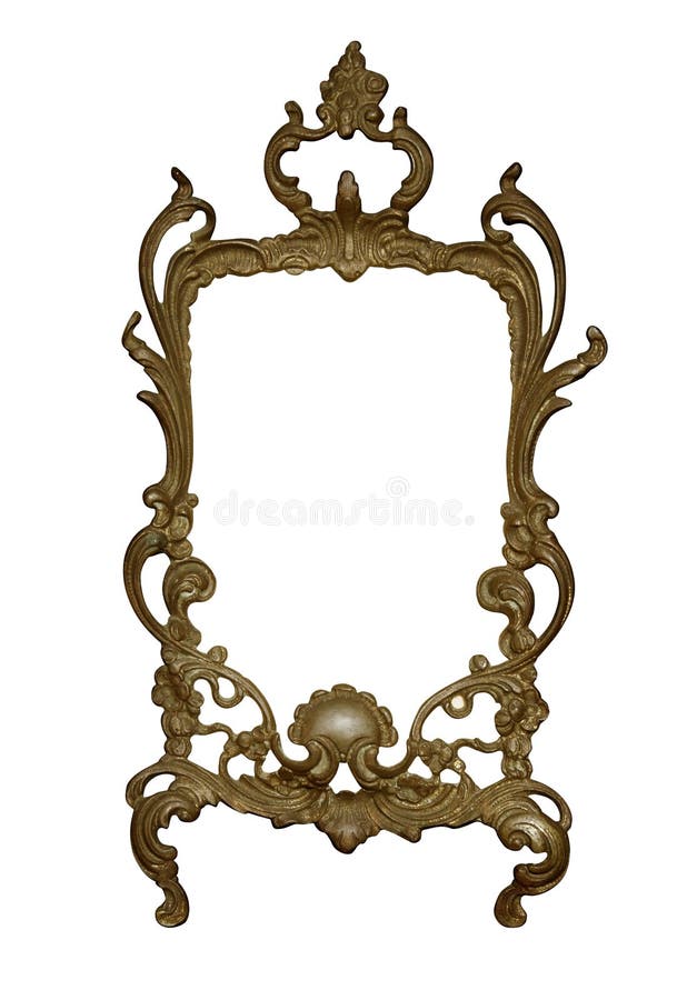 Antiek gouden die kader op witte achtergrond met het knippen van weg wordt geïsoleerd Europees art. royalty-vrije stock foto Antiek gouden die kader op witte achtergrond met het knippen van weg wordt geïsoleerd Europees art. royalty-vrije stock foto