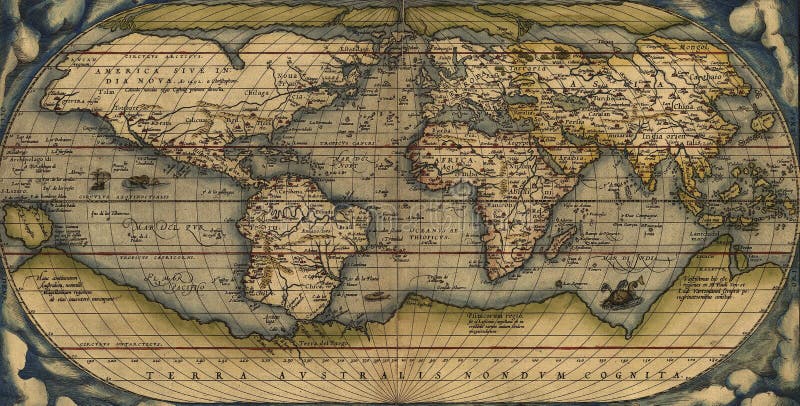 Antieke Kaart van de Wereld