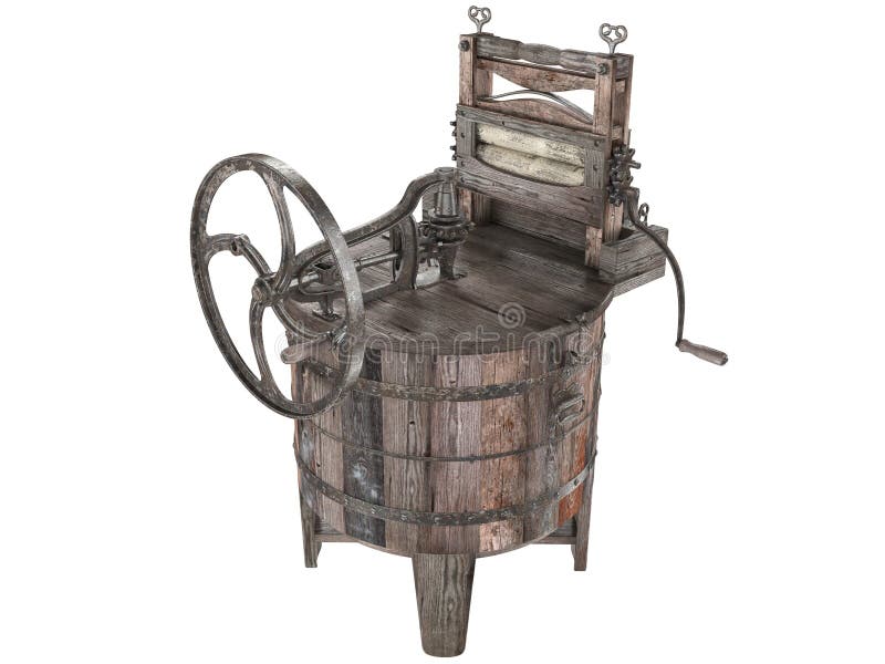 Tactiel gevoel bioscoop ernstig Antieke Wasmachines stock illustratie. Illustration of kleding - 139052310