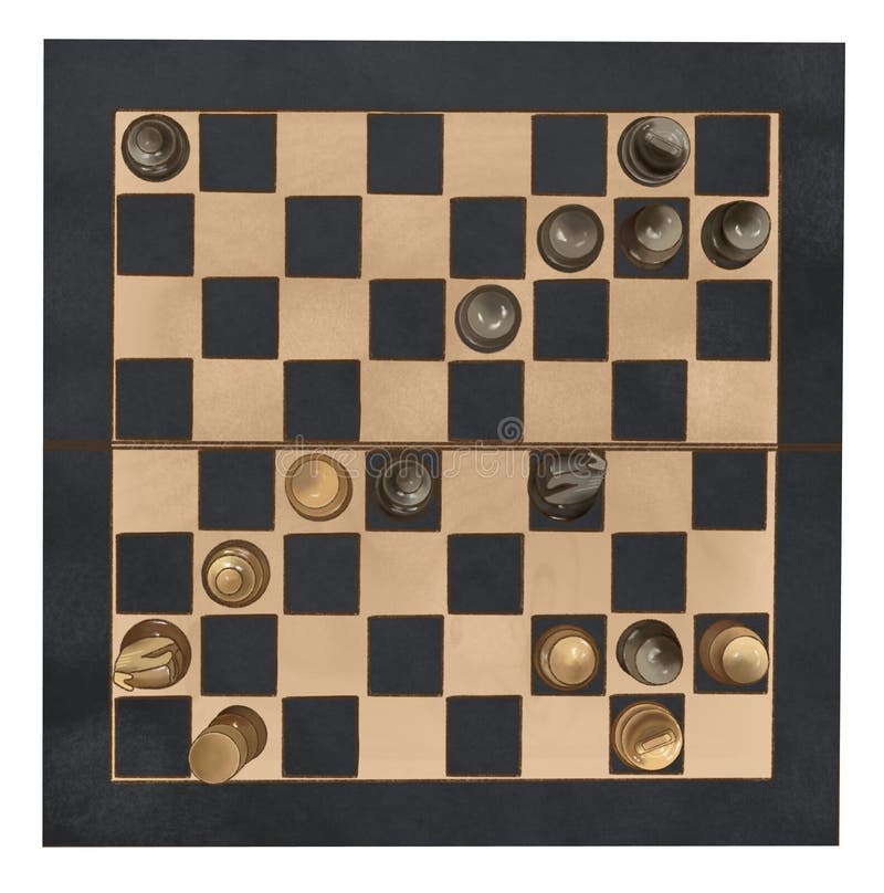 Jogo de tabuleiro de xadrez ilustração vetorial isolada
