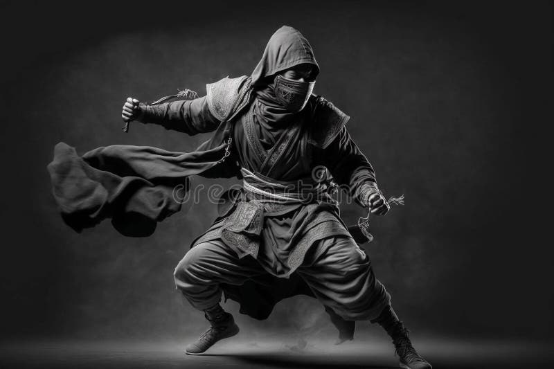 Vetores de Personagem De Ninja Assassino Em Um Treinamento De Traje  Completo Preto Com Espada De Bambu Na Mão Arte Marcial Japonesa Vector  Ilustração e mais imagens de Adulto - iStock