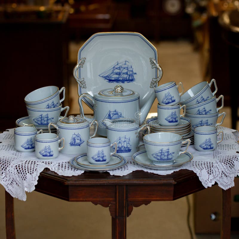 Conjunto De Chá e Café Estilo Britânico Porcelana Chinesa Bule