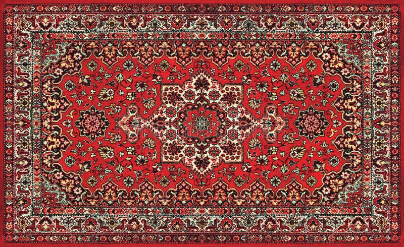 Antigo ornamento abstrato de textura persa vermelha