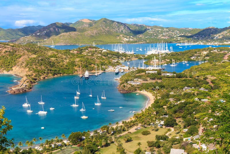 Antigua Bay Aerial View, Falmouth Bay, English Harbour, Antigua