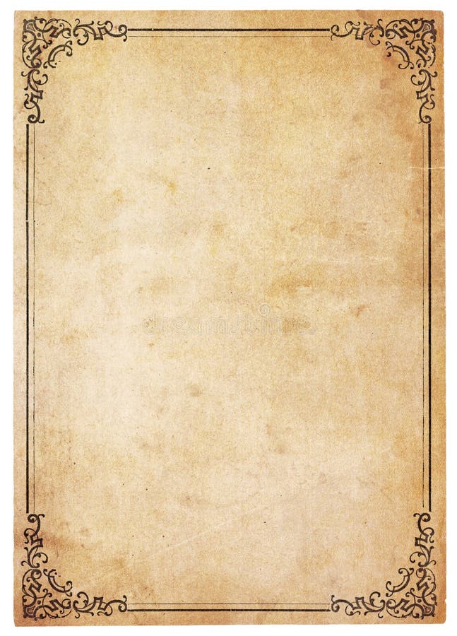 Antik blank kantpapperstappning royaltyfri bild