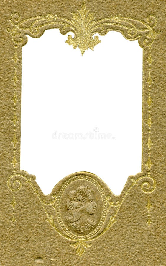 Antique frame with cameo and ornate details. Some grunge intact. Work path. Antique frame with cameo and ornate details. Some grunge intact. Work path.