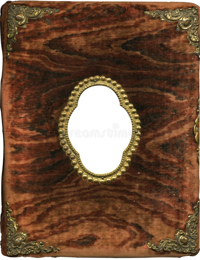 Very rare object: Antique plush album cover with metallic corners and photo frame. Some grunge and wear intact. Very rare object: Antique plush album cover with metallic corners and photo frame. Some grunge and wear intact.