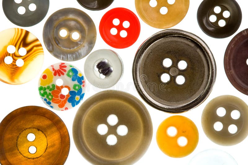 A Collection of Antique buttons in Assorted Colors. A Collection of Antique buttons in Assorted Colors