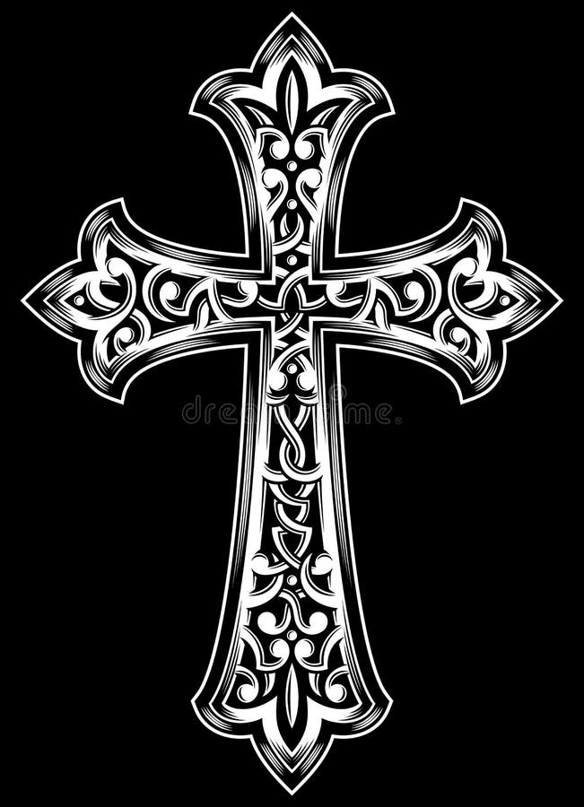 Antiker Christian Cross Vector