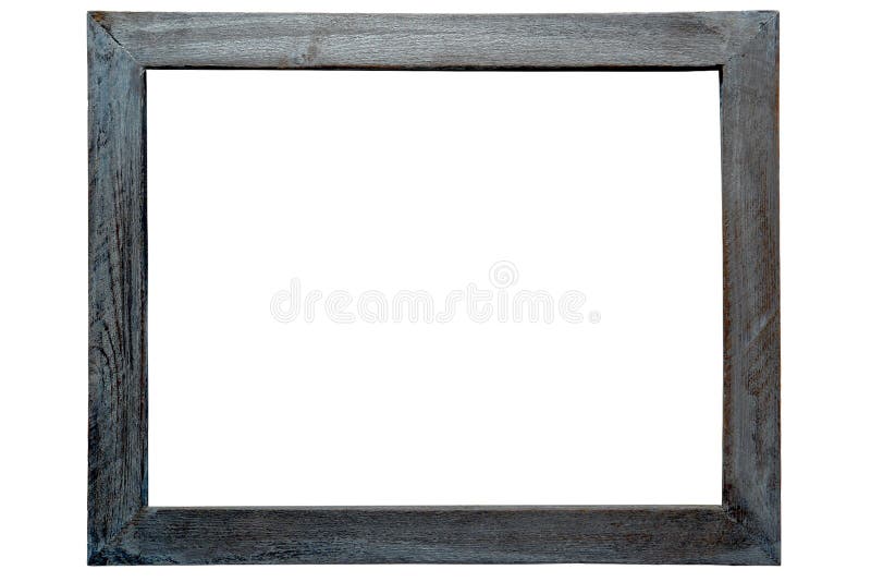 Antik, sliten träram isolerad royaltyfri foto