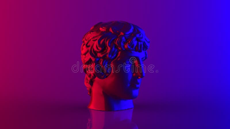 Antinous 3d head stock illustration