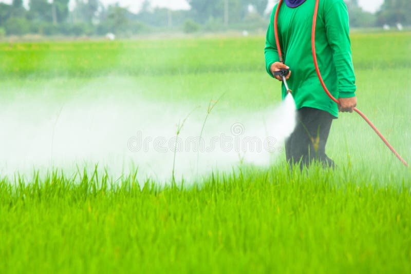 Antiparassitario di spruzzatura dell'agricoltore immagini stock libere da diritti Antiparassitario di spruzzatura dell'agricoltore immagini stock libere da diritti