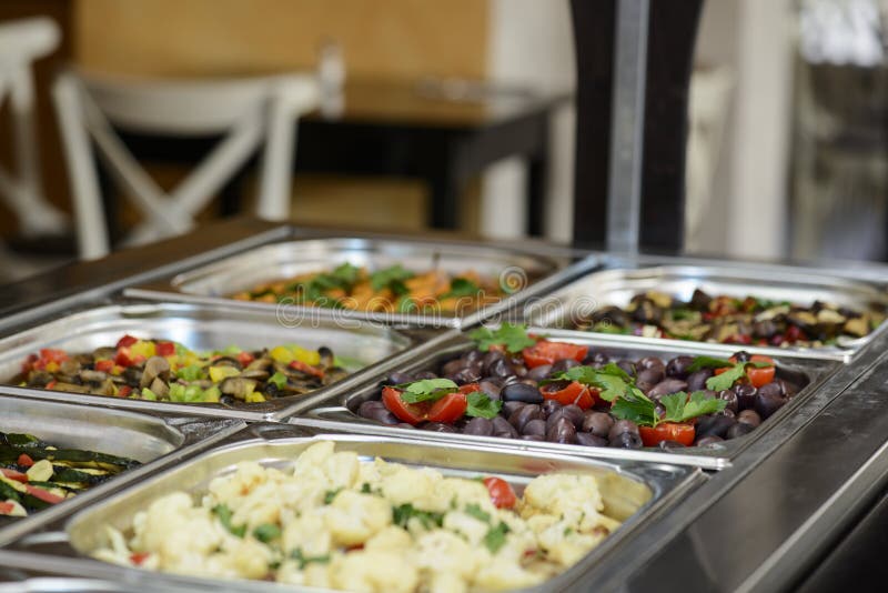 A Buffet of Antipasti in an Italian Restaurant. Stock Photo Image of