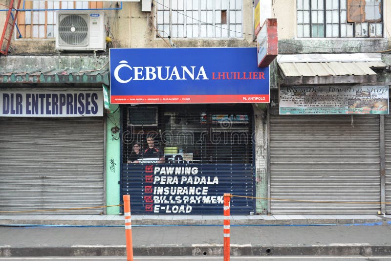 Cebuana Lhuillier Pawn Shop Facade in Antipolo, Rizal, Philippines ...