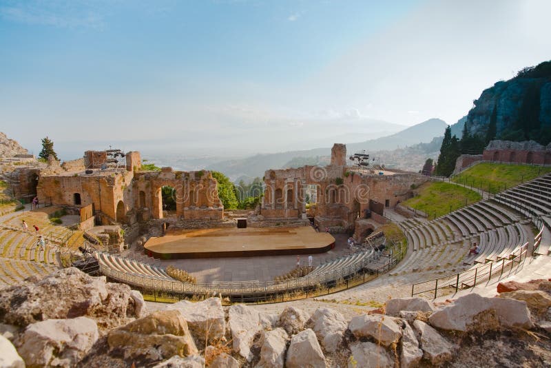 Antique amphitheater Teatro Greco, Taormina