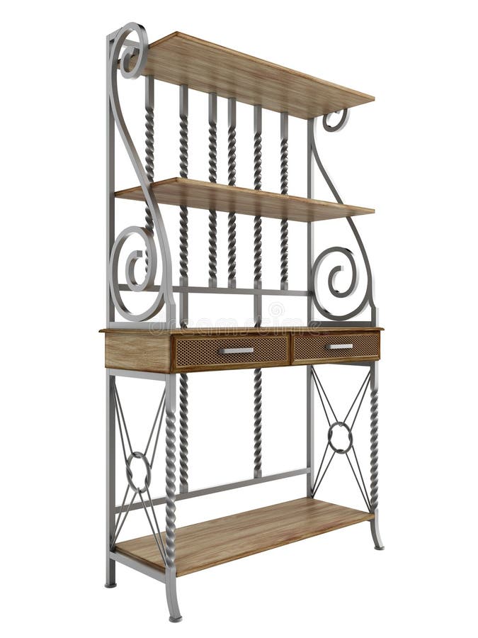 Antique bakers rack stock illustration. Image of 