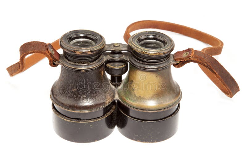 Antique binoculars stock image. Image of fashioned, white 17614923