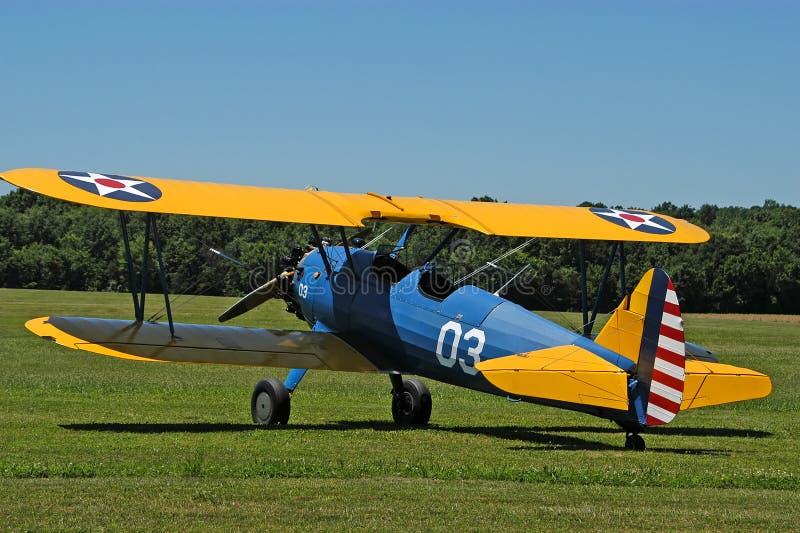 Antique Biplane No1 royalty free stock image
