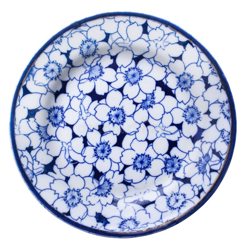 Antique Blue And White China Plate Stock Image Image Of Isolated Crockery 25114931