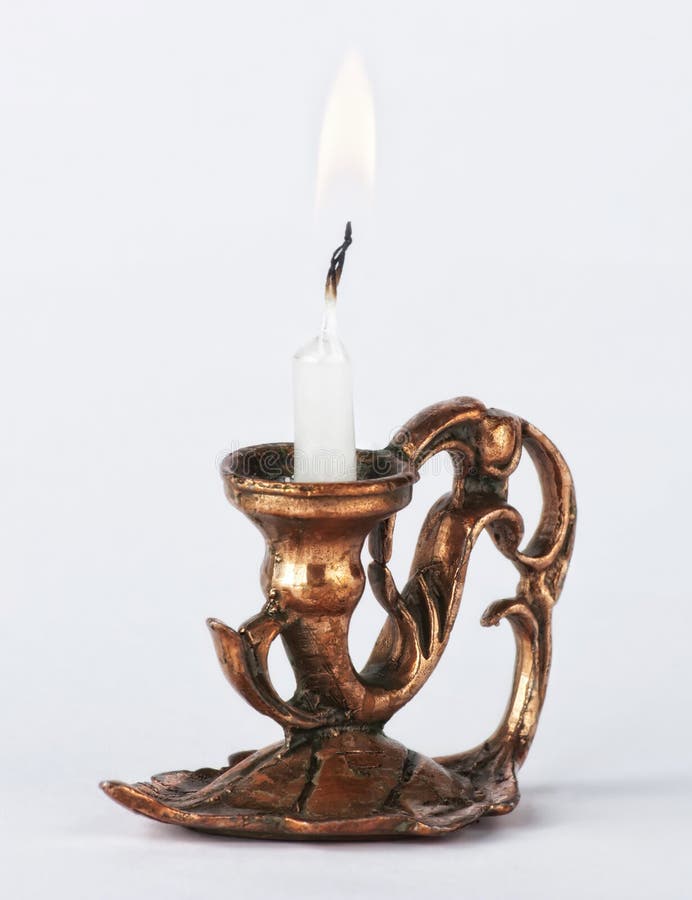 Antique brass candlestick