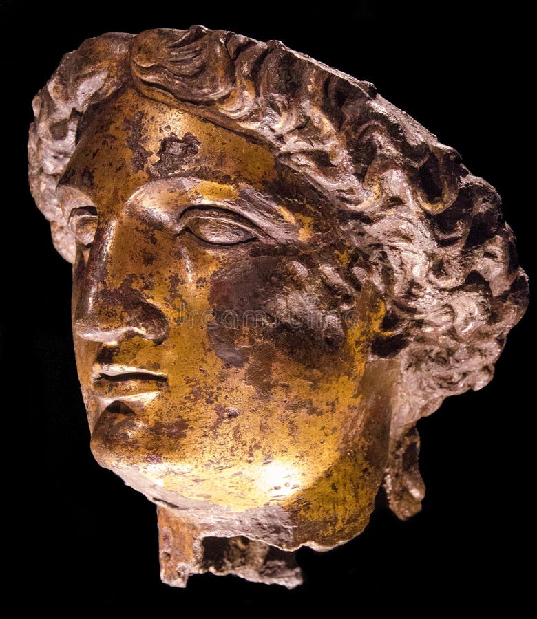 Ancient Greek Sculpture, Female Head, Athens Editorial Stock Photo