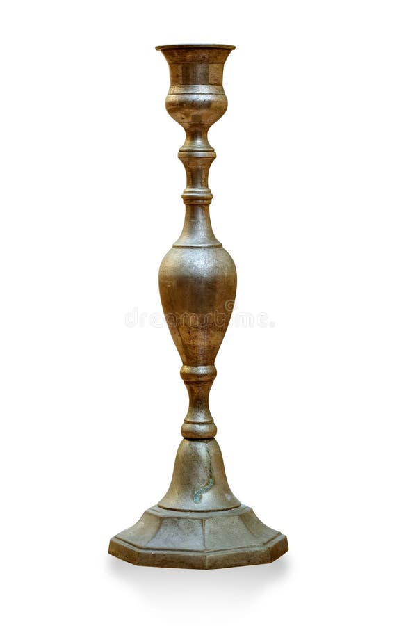 Antique Bronze Candlestick Isolated Stock Photo Image of bronze