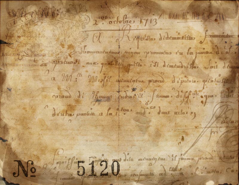 Antique Caligraphy Parchment Stock Photo Image of rustic, backgrounds