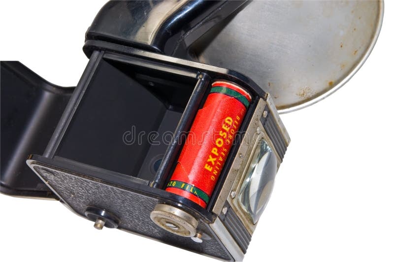 Antique Camera with Film stock photo. Image of obsolete 13684724