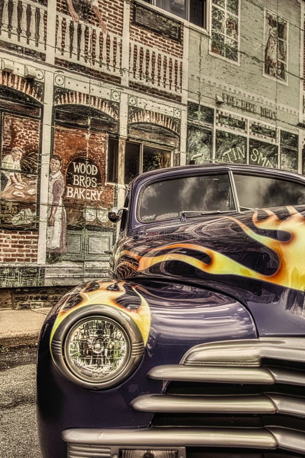 Antique Car in the city editorial image. Image of vintage - 164361370