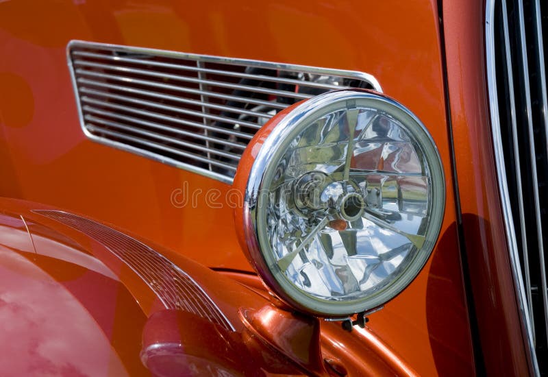 Antique Car Headlight stock image. Image of chrome, headlight - 29393153