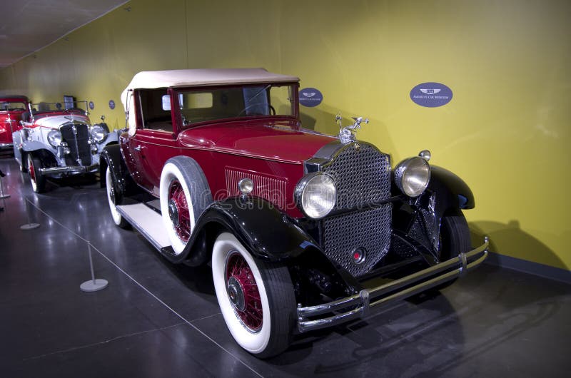 Antique cars in America`s car museum