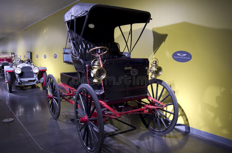 Antique cars in America`s car museum