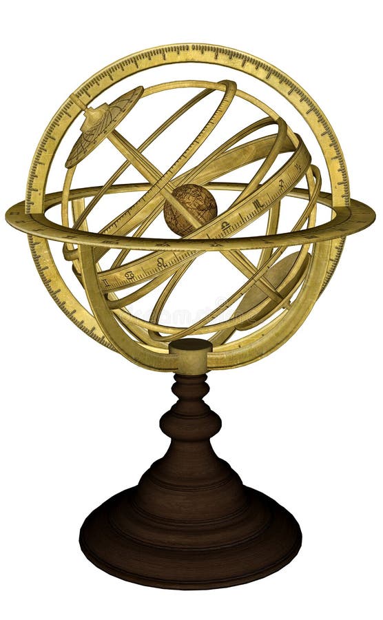 Antique celestial sphere - 3D render