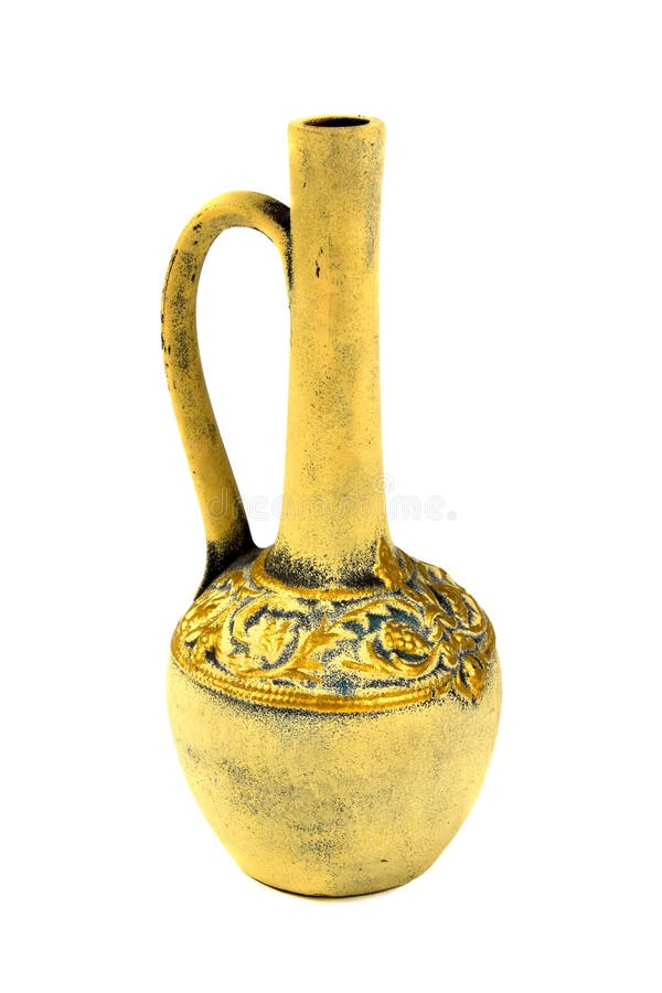 Antique Ceramic Jug on a White Background Stock Image Image of background, dishes 172825195