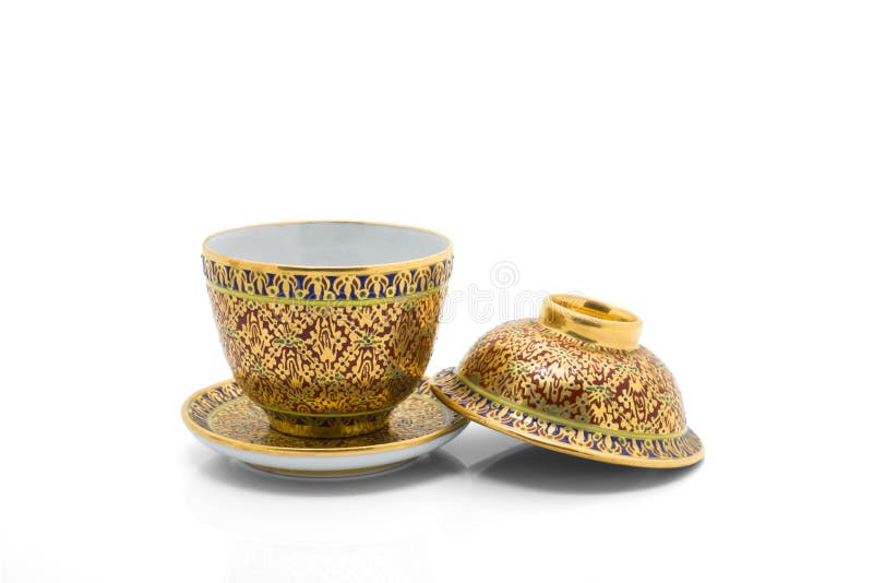 Antique Chinese tea bowl stock image. Image of healthy 53331767