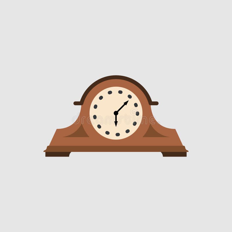 Antique Clock Icon, Antique, Flat Style. Vector Stock Vector