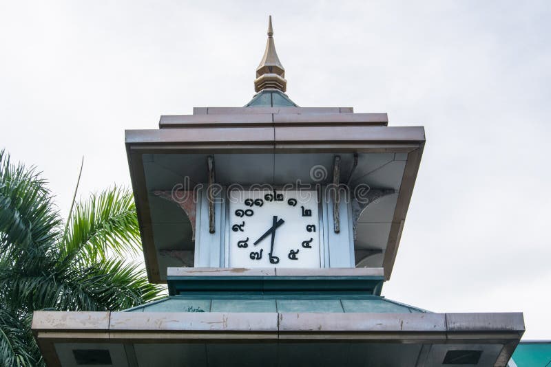 Clocks at Thai Temple in Chang Mai Stock Photo Image of religious