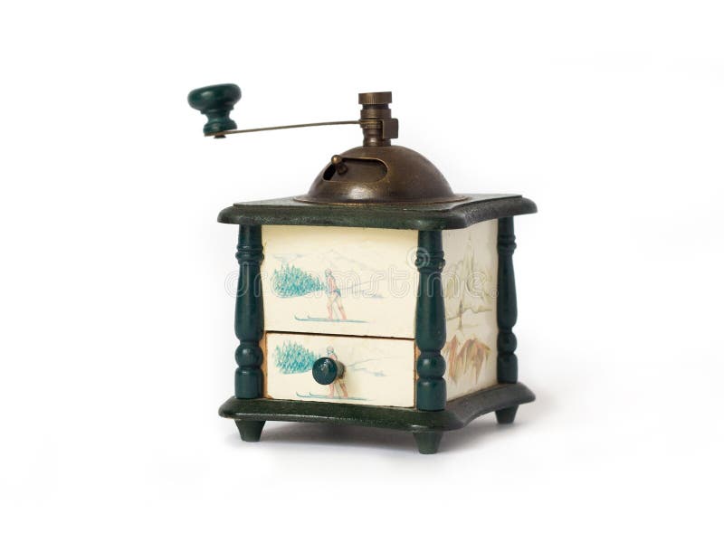 Antique Spanish Coffee Grinder Stock Photo Image of paint, metal 5972932