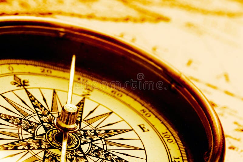 Antique compass royalty free stock photography