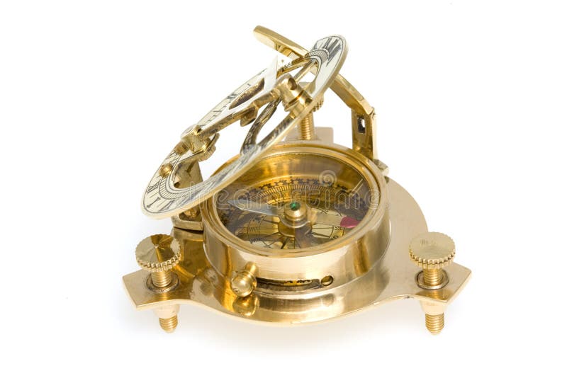 Antique compass with sundial.