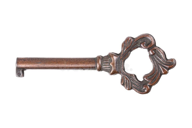 Antique Key Isolated On White Stock Image Image of unlock, antique