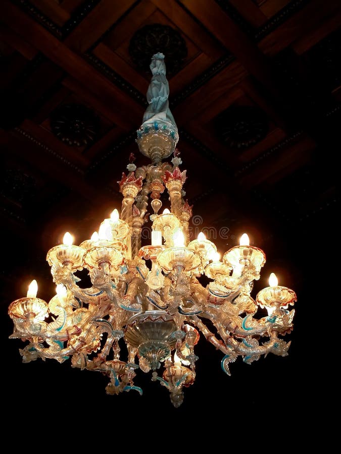 Antique crystal chandelier