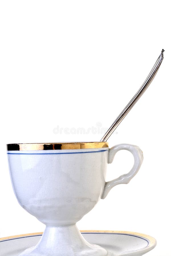 Cup,Saucer and Spoon stock photo. Image of milk, high 18844412
