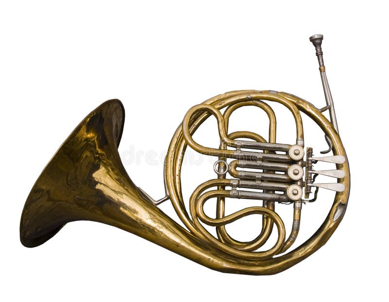 Antique Dented French Horn